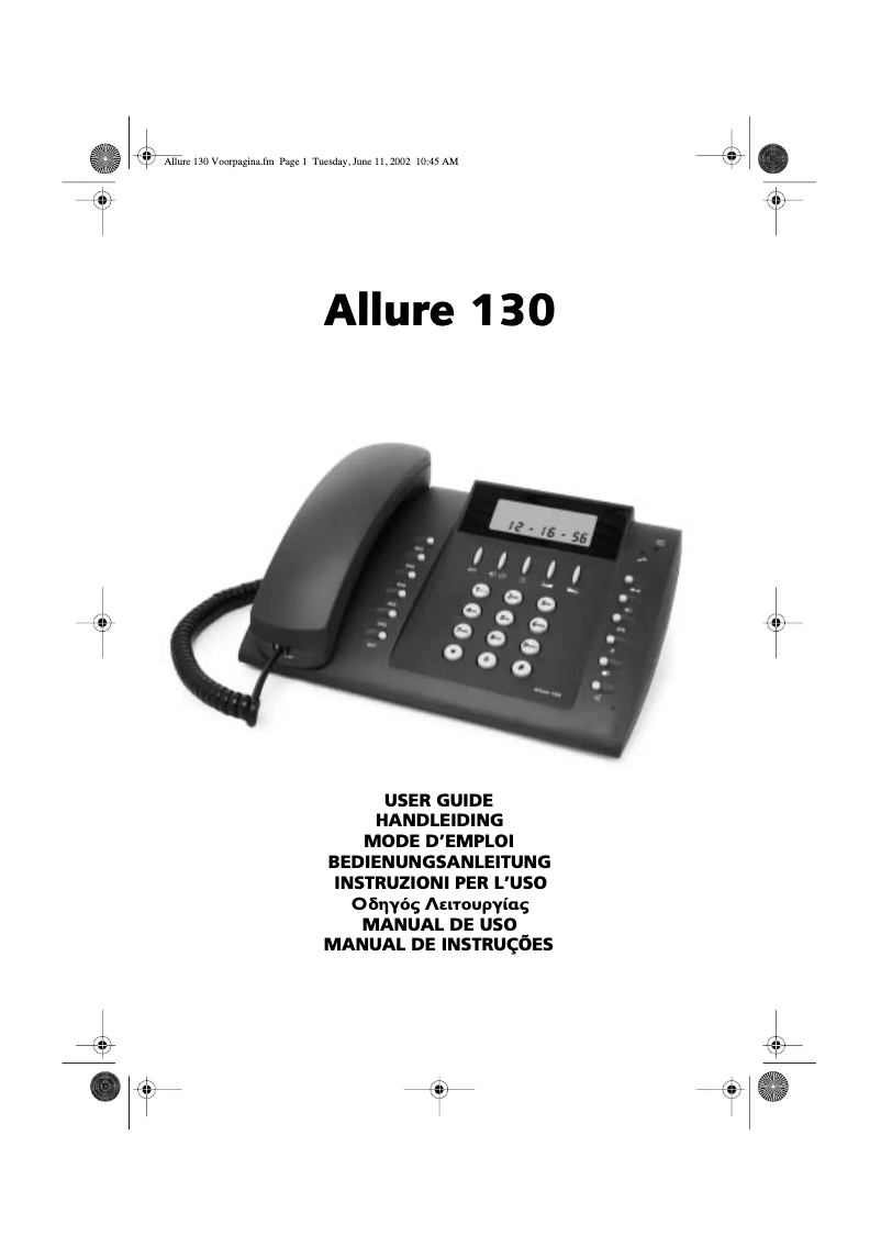 Imagen de la primera página del manual del dispositivo Allure 130