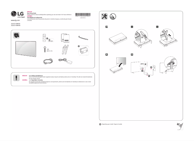 Página 1 del manual Manual de usuario LG 32LK510BPSA