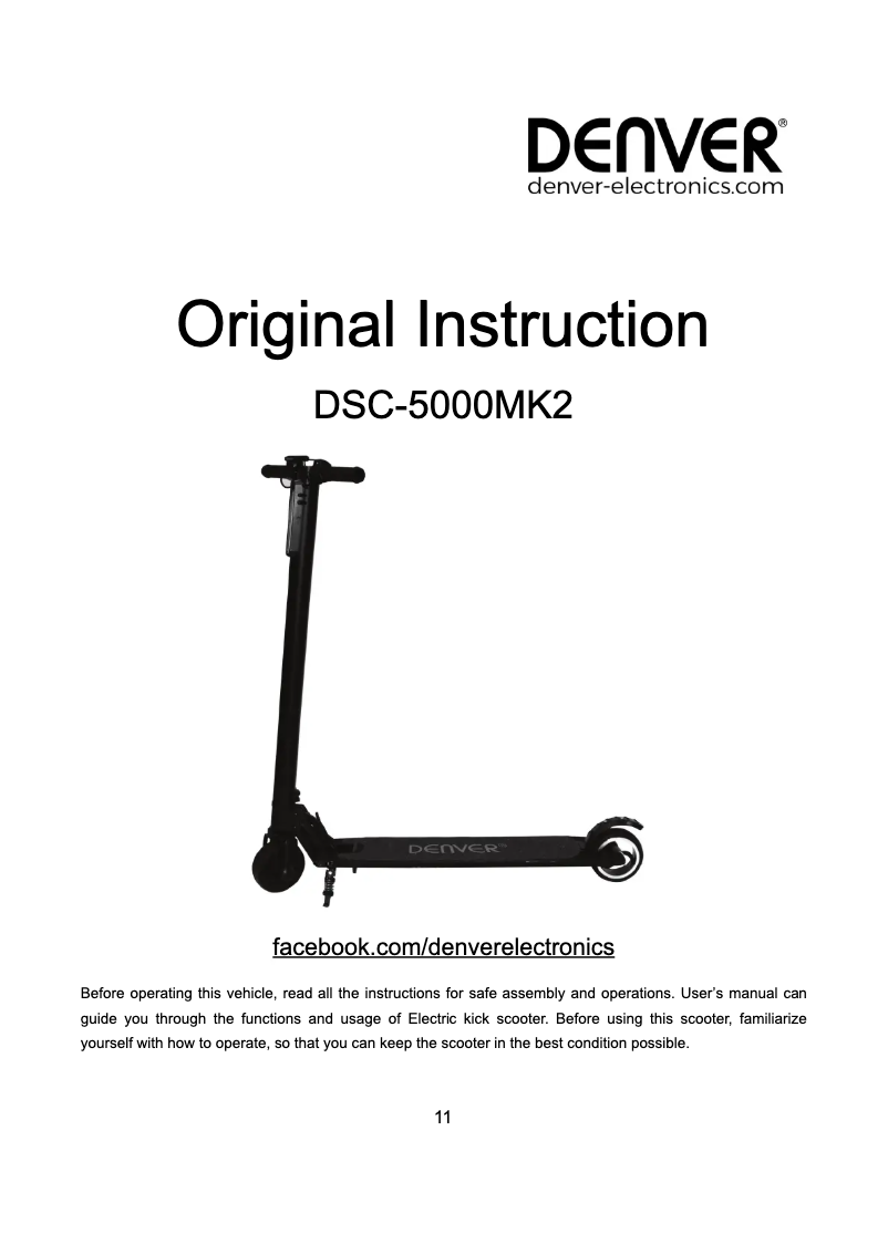 Página 1 del manual Manual de usuario Denver DSC-5000 MK2