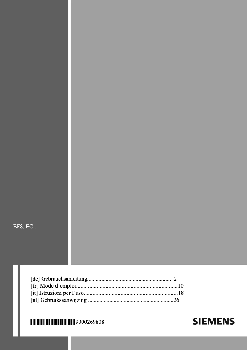 Página nº 1 - Manual de usuario Siemens EF845EC11