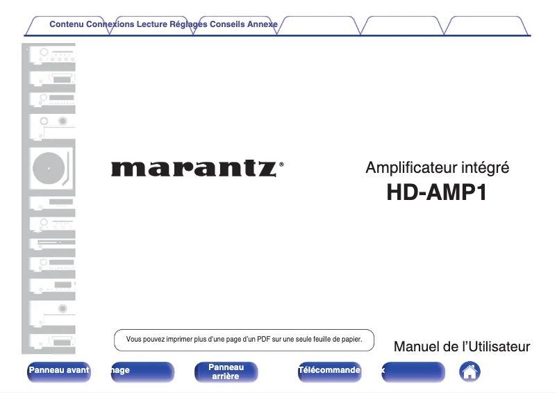 Página nº 1 - Manual de usuario Marantz HD-AMP1