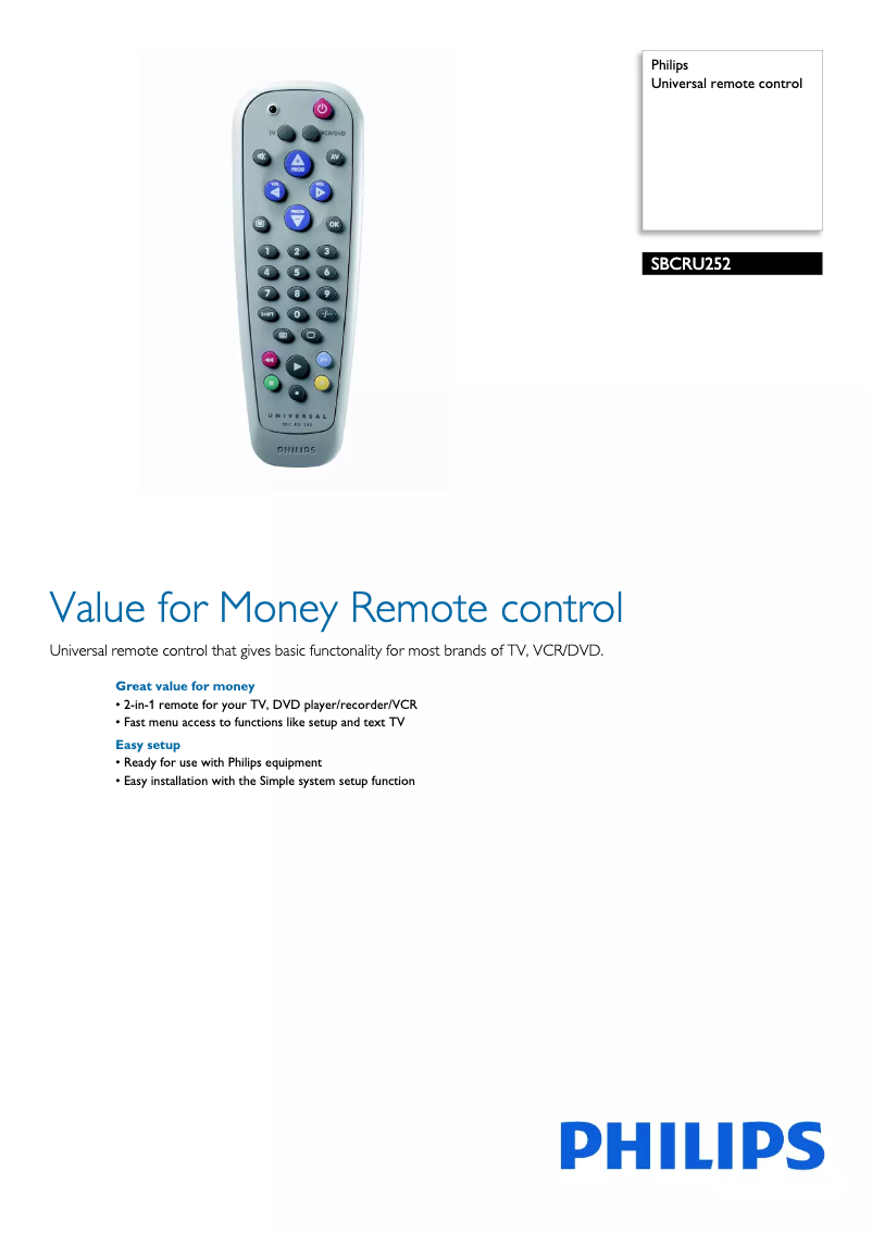 Imagen de la primera página del manual del dispositivo SBC RU 252