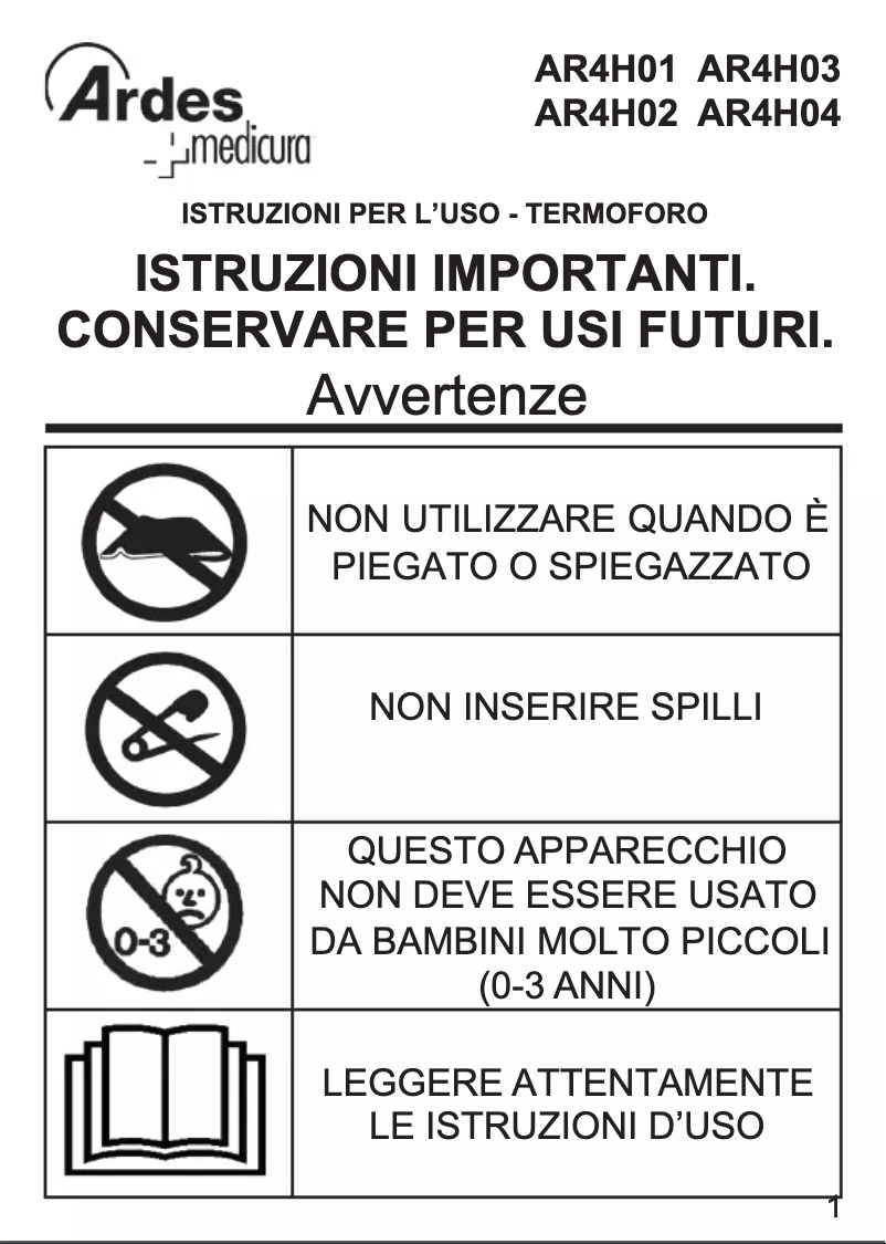Página nº 1 - Manual de usuario Ardes AR4H04