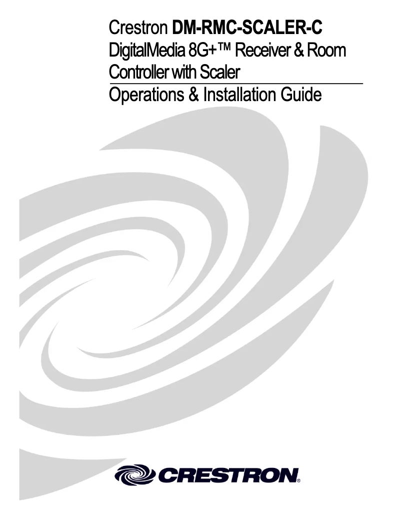Imagen de la primera página del manual del dispositivo DM-RMC-SCALER-C
