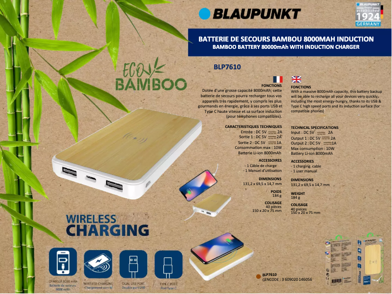 Imagen de la primera página del manual del dispositivo BLP7610