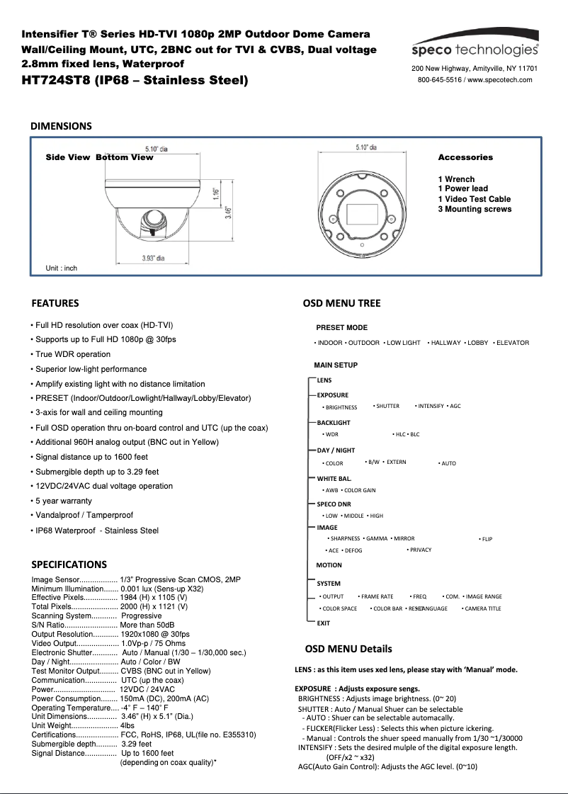 Imagen de la primera página del manual del dispositivo HT724ST8