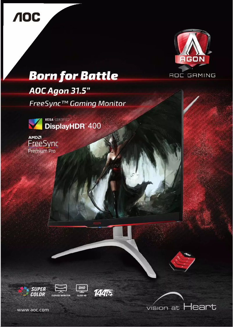 Página 1 del manual Catálogo AOC AGON AG322QC4