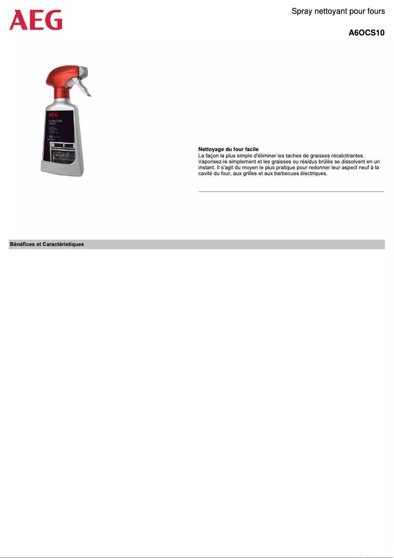 Página 1 del manual Manual de usuario AEG A6OCS10