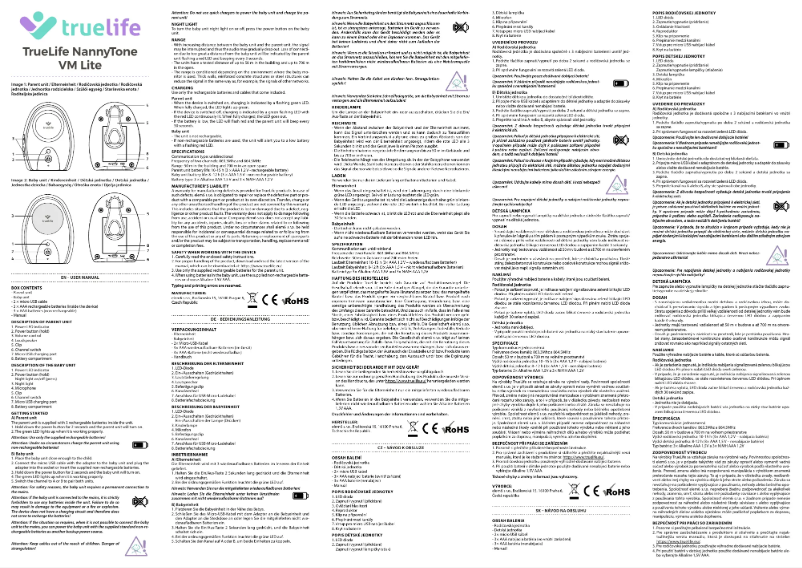 Imagen de la primera página del manual del dispositivo NannyTone VM Lite