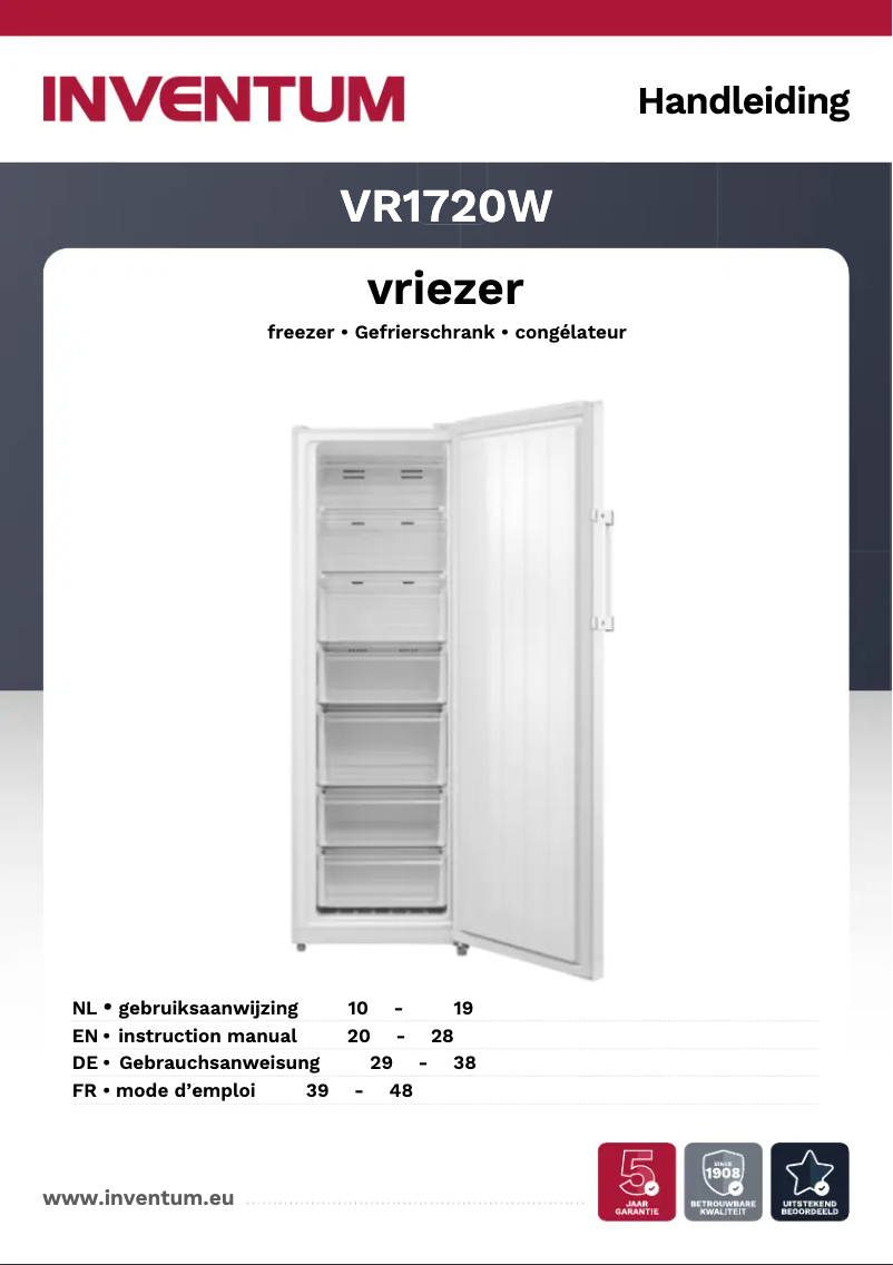 Página 1 del manual Manual de usuario Inventum VR1720W