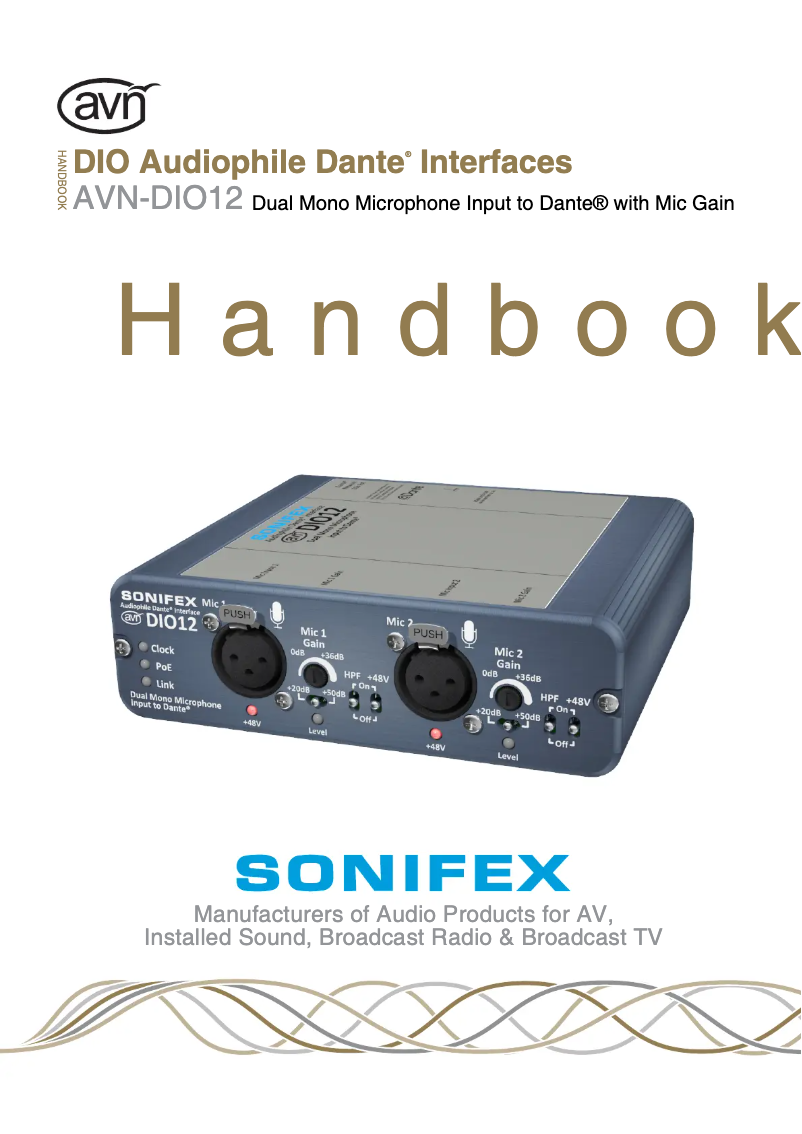 Imagen de la primera página del manual del dispositivo AVN-DIO12