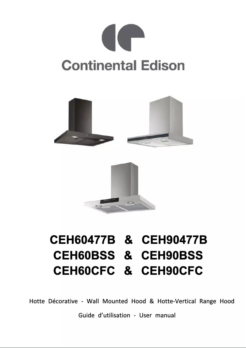 Imagen de la primera página del manual del dispositivo CEH60CFC