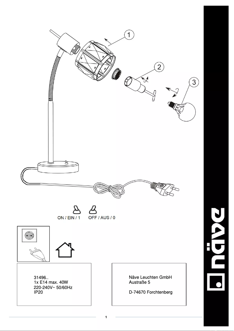 Página 1 del manual Manual de usuario Näve Josefa