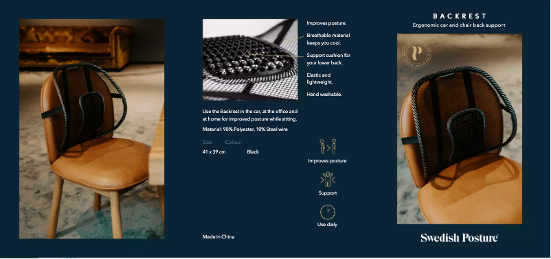Imagen de la primera página del manual del dispositivo Backrest