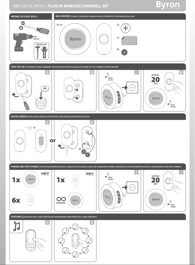 Imagen de la primera página del manual del dispositivo DBY-23512