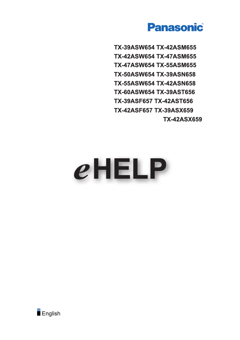 Página nº 1 - Manual de usuario Panasonic TX-39ASW654