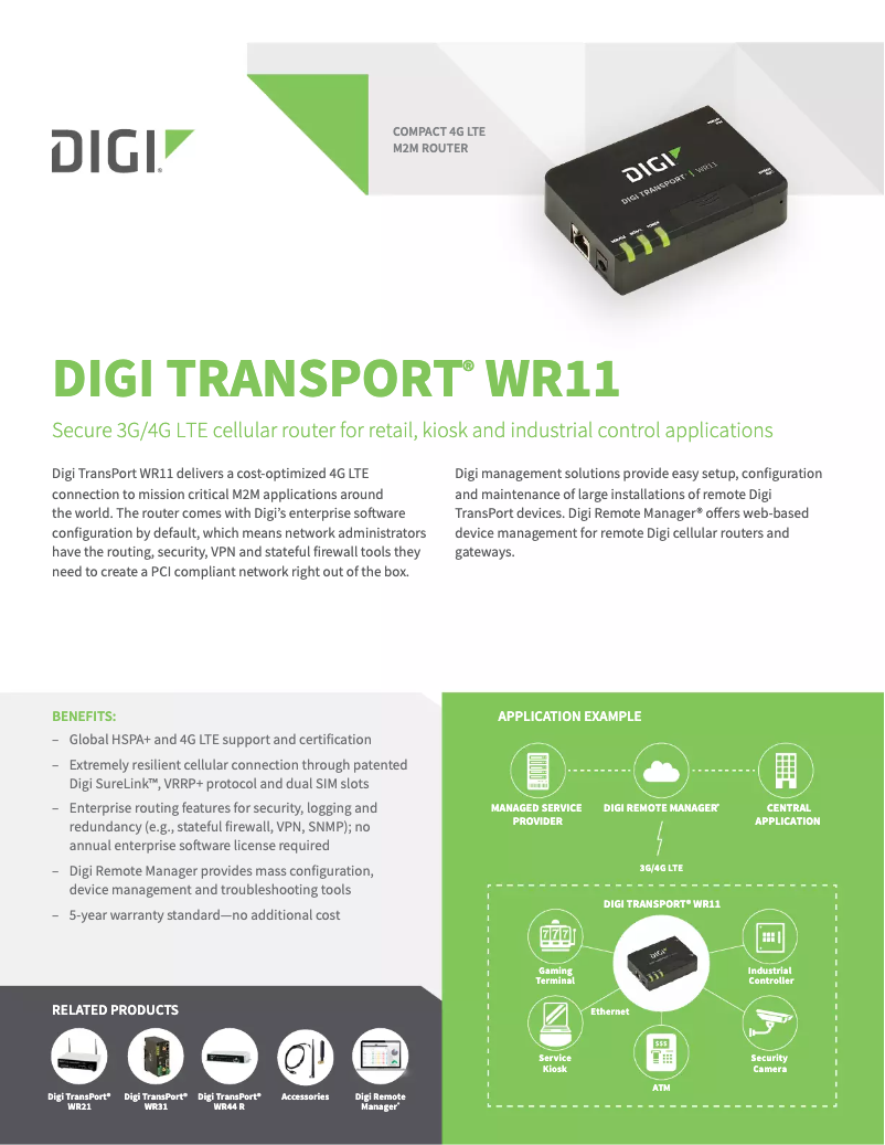 Imagen de la primera página del manual del dispositivo WR11-U900-DE1-XB
