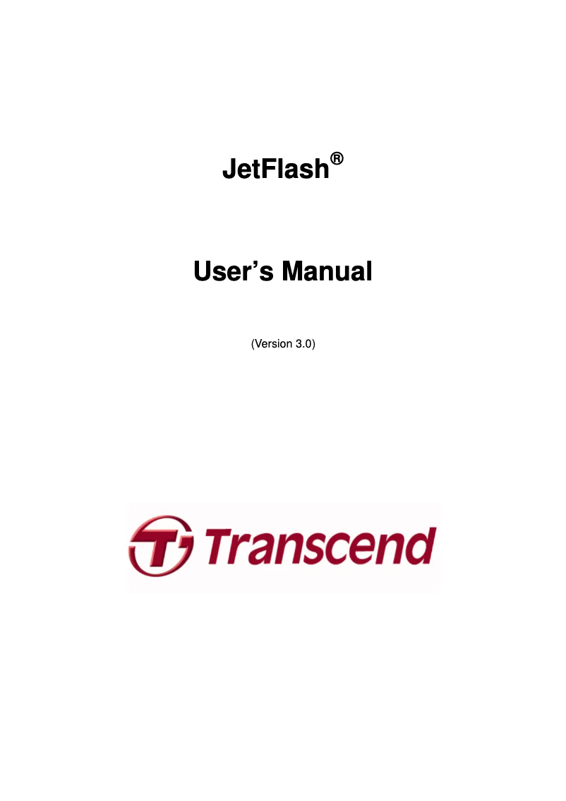 Página nº 1 - Manual de usuario Transcend JetFlash 590