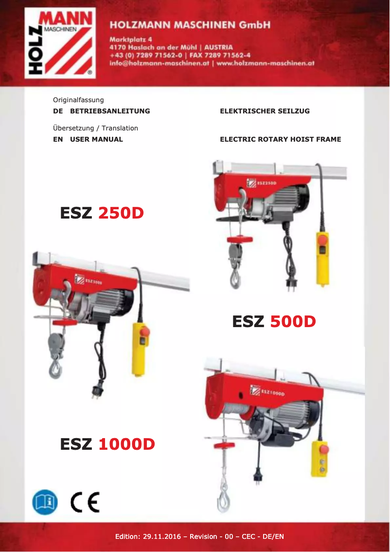Página 1 del manual Manual de usuario Holzmann ESZ 1000D