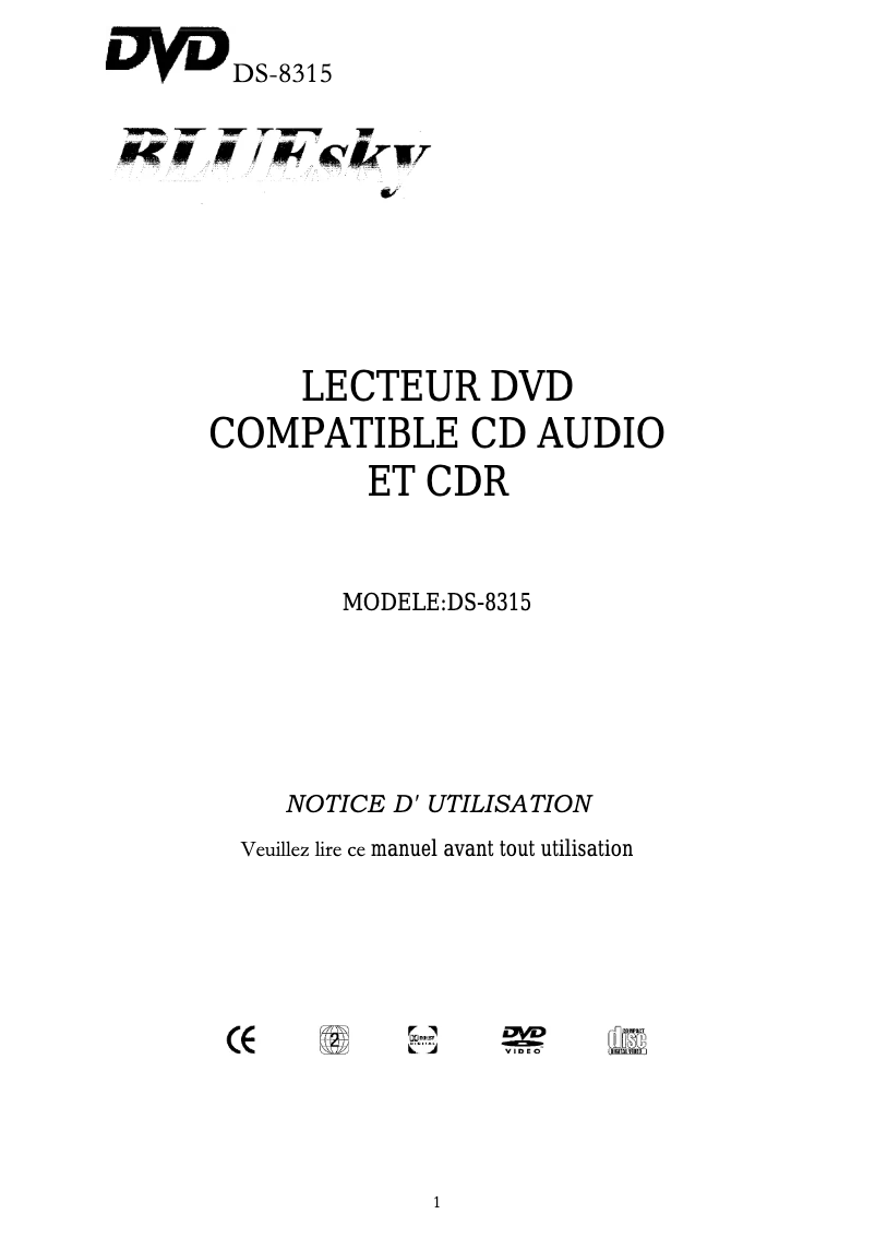 Página 1 del manual Manual de usuario Bluesky DS-8315