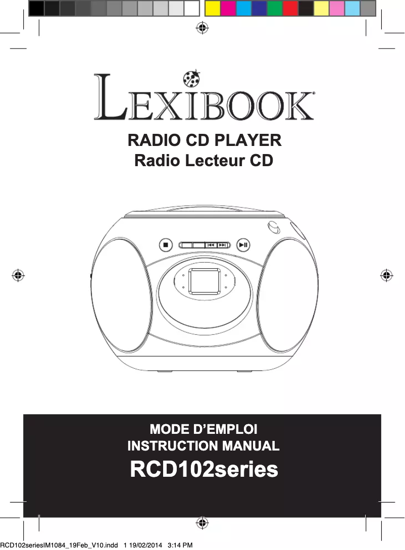 Página nº 1 - Manual de usuario Lexibook RCD102AV