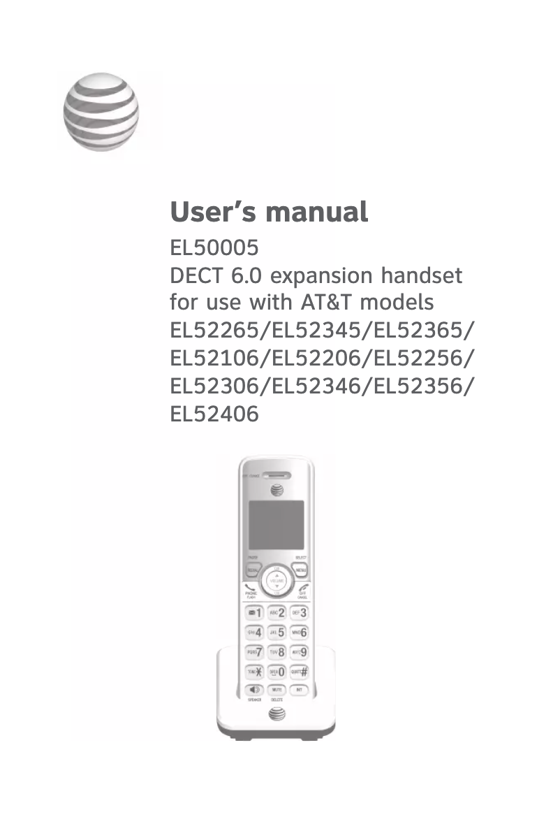 Imagen de la primera página del manual del dispositivo EL50005
