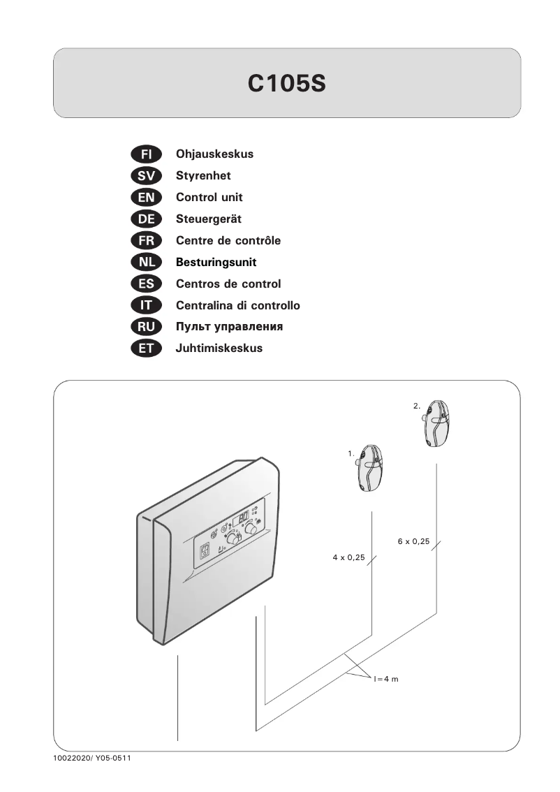 Página 1 del manual Manual de usuario Harvia C105400S