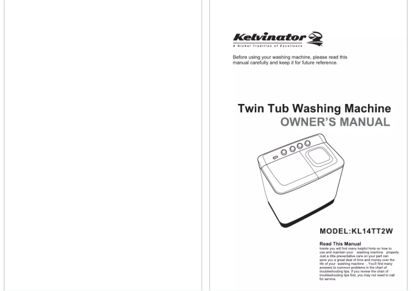 Imagen de la primera página del manual del dispositivo KL14TT2W