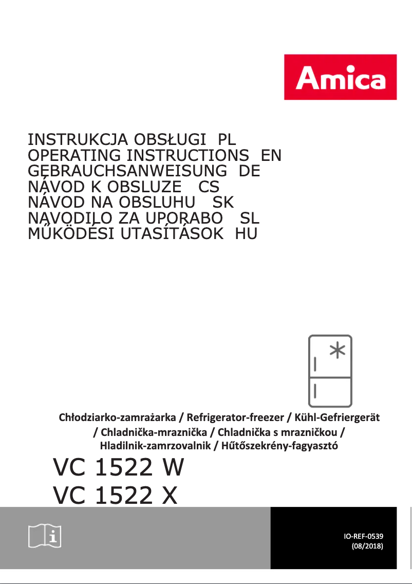 Página 1 del manual Manual de usuario Amica VC 1522 W