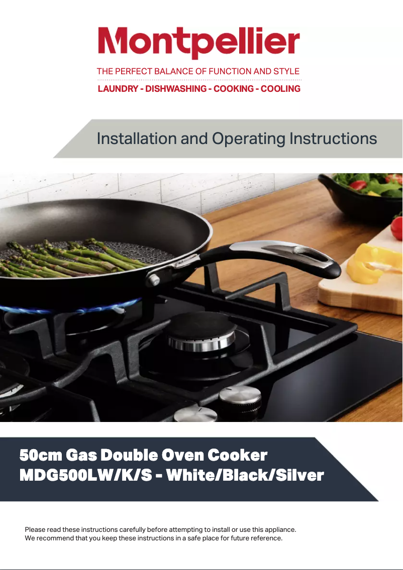 Imagen de la primera página del manual del dispositivo MDG500LK