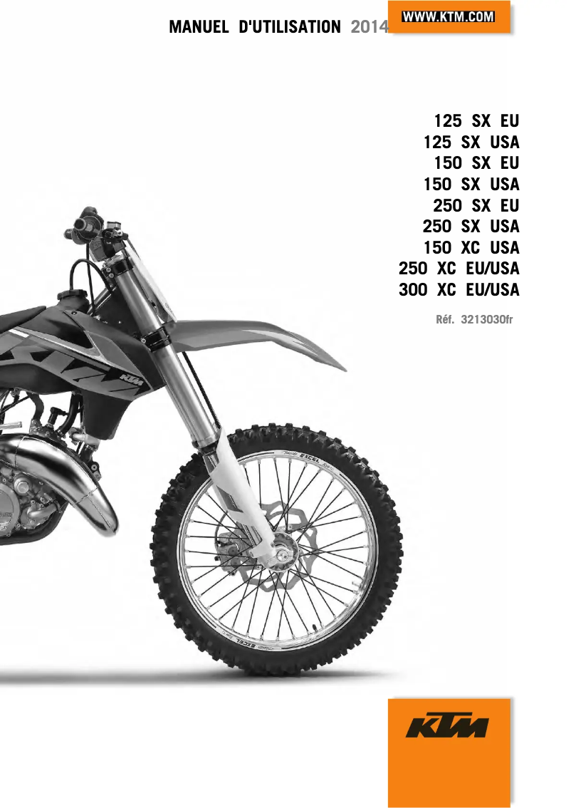 Página 1 del manual Manual de usuario KTM 300 XC (2014)
