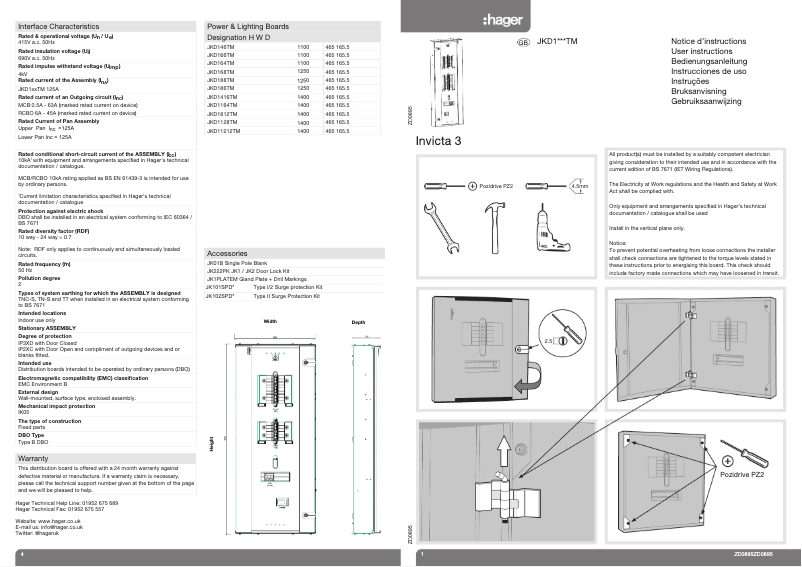 Imagen de la primera página del manual del dispositivo JKD146TM