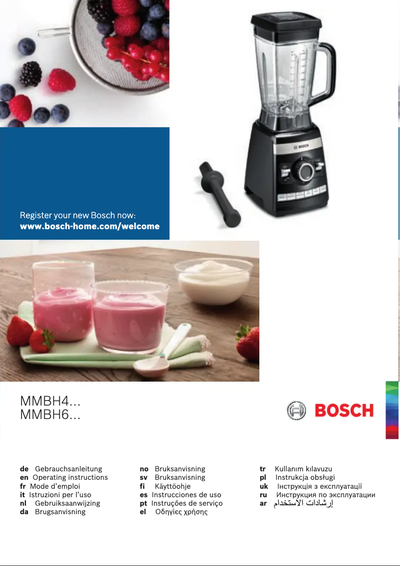 Página 1 del manual Manual de usuario Bosch VitaBoost MMBH4P3W