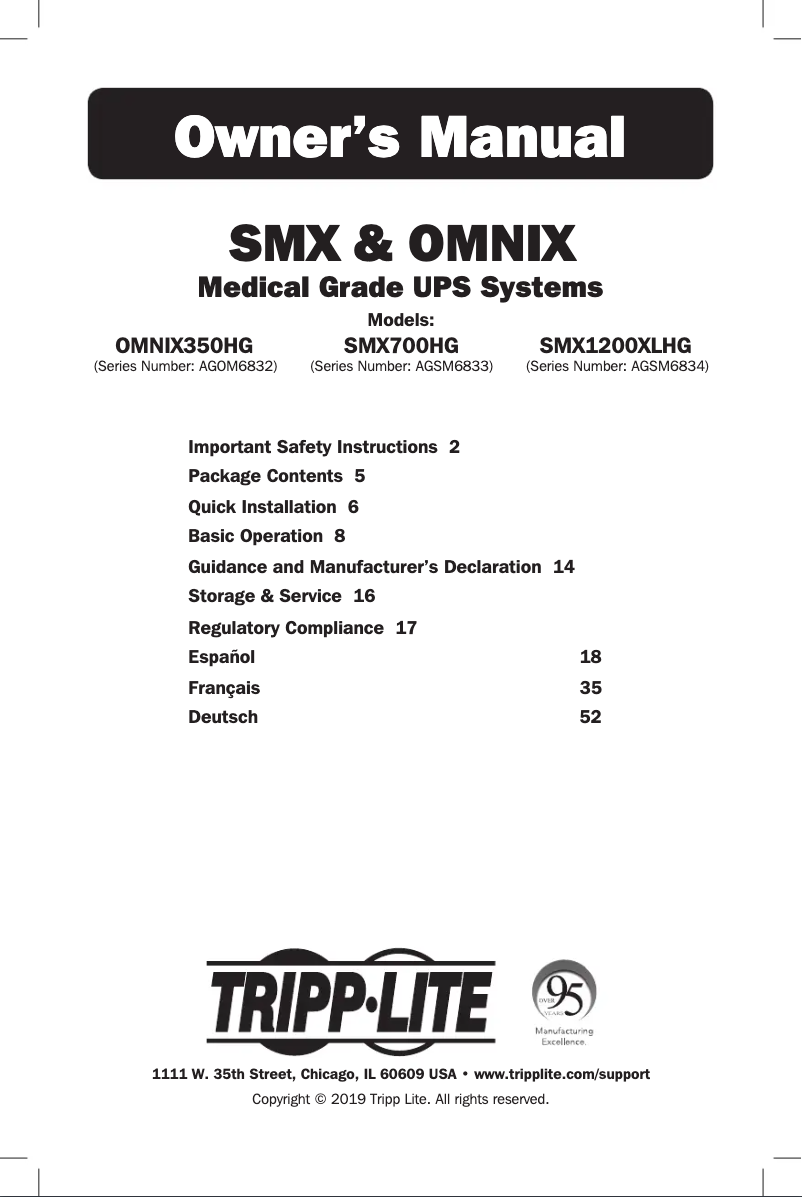 Imagen de la primera página del manual del dispositivo OMNIX350HG