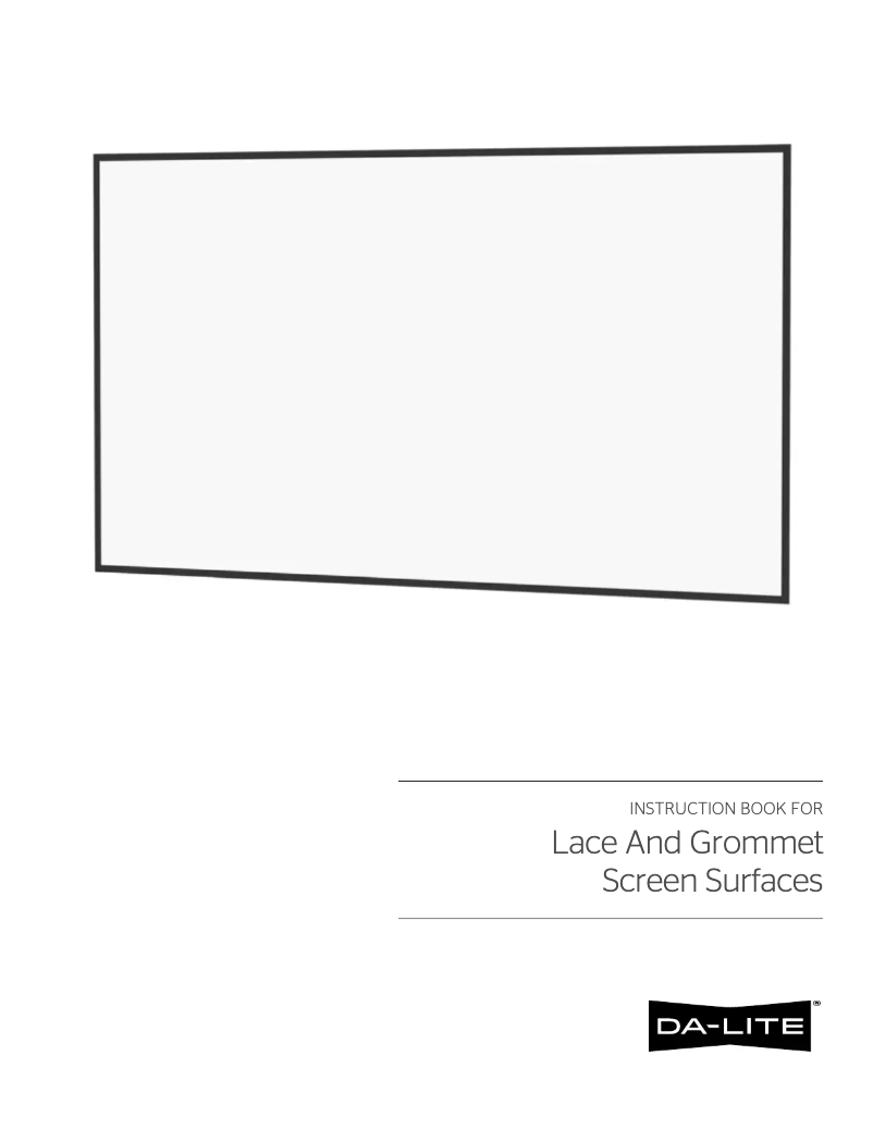 Página 1 del manual Manual de usuario Da-Lite Lace and Grommet 40397