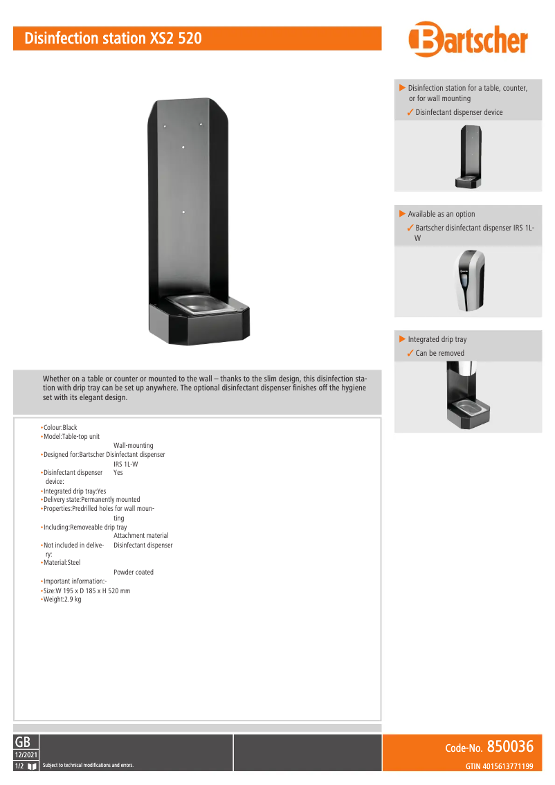 Imagen de la primera página del manual del dispositivo XS2 520
