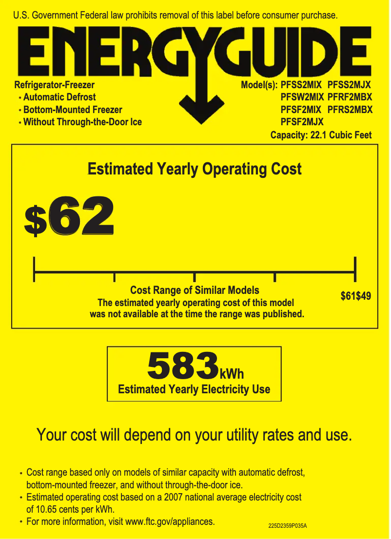 Imagen de la primera página del manual del dispositivo Profile PFSF2MIXWW