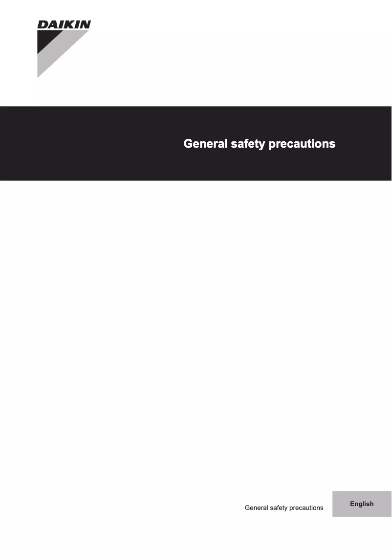 Página 1 del manual Instrucciones de seguridad Daikin RXYSQ5T8VB