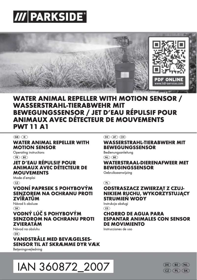 Página 1 del manual Manual de usuario Parkside PWT 11 A1