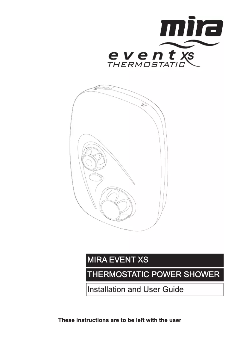 Imagen de la primera página del manual del dispositivo Event XS Thermostatic