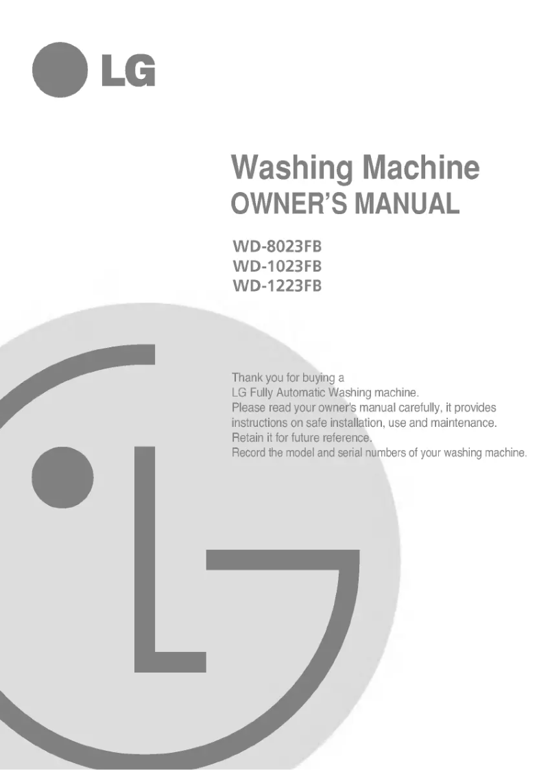 Imagen de la primera página del manual del dispositivo WD-1223FB