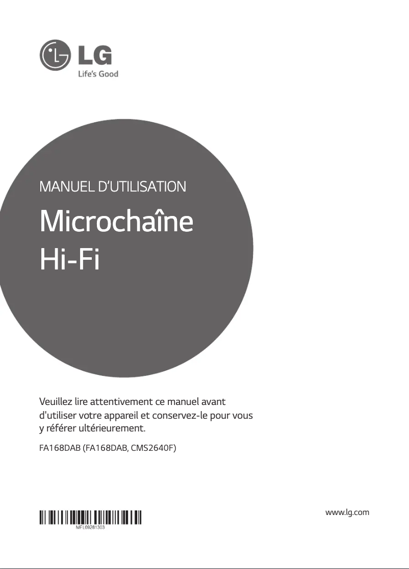 Imagen de la primera página del manual del dispositivo FA168DAB