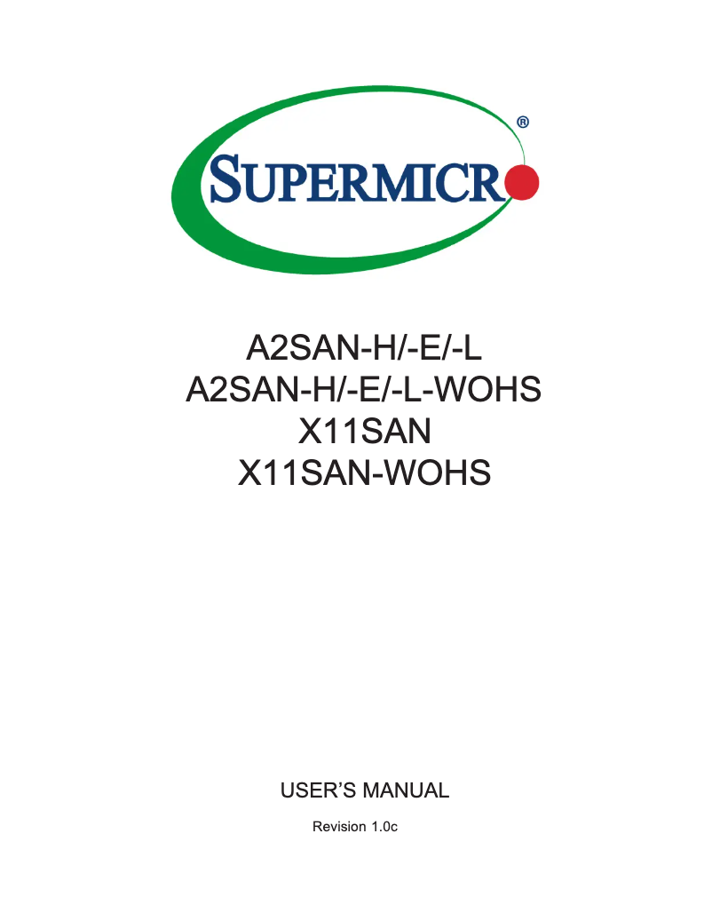 Página 1 del manual Manual de usuario Supermicro A2SAN-H