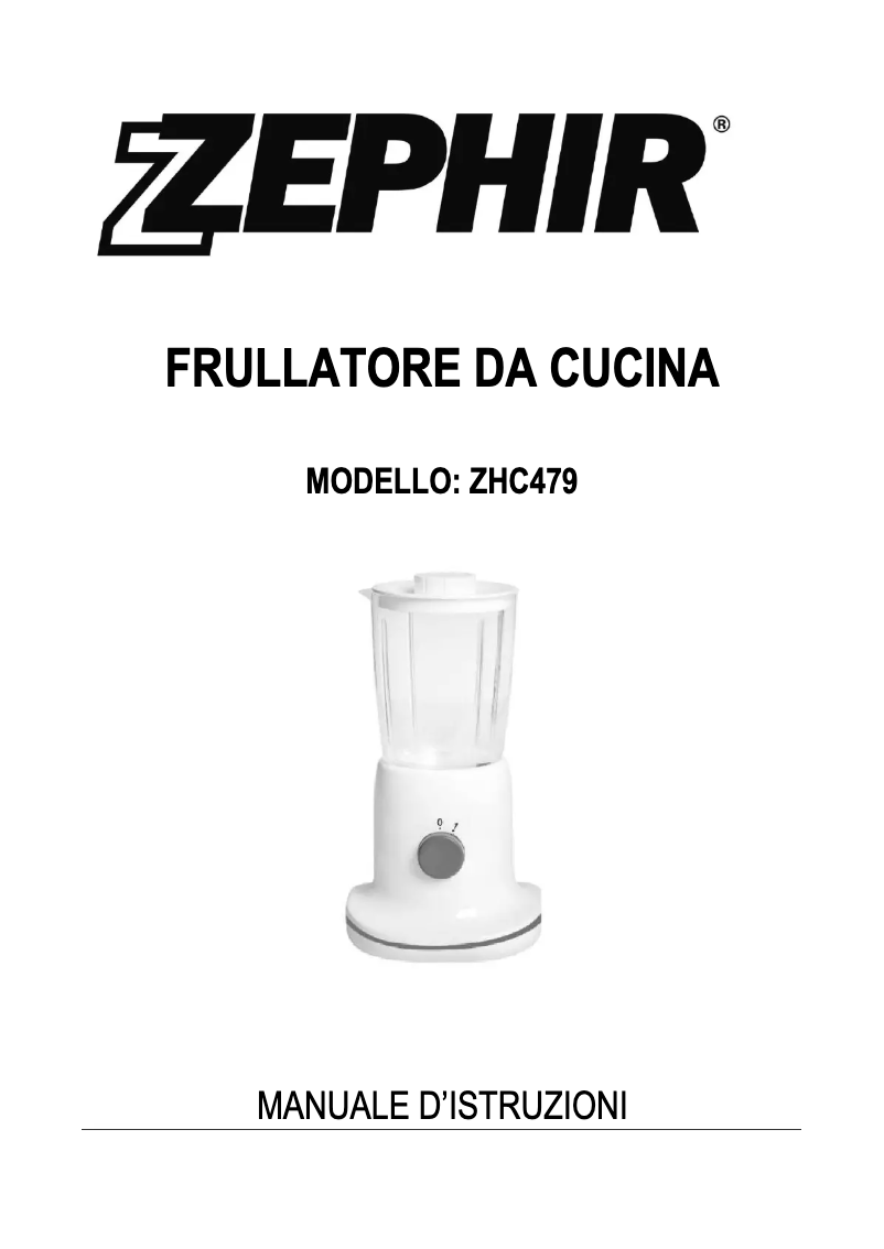 Página 1 del manual Manual de usuario Zephir ZHC479