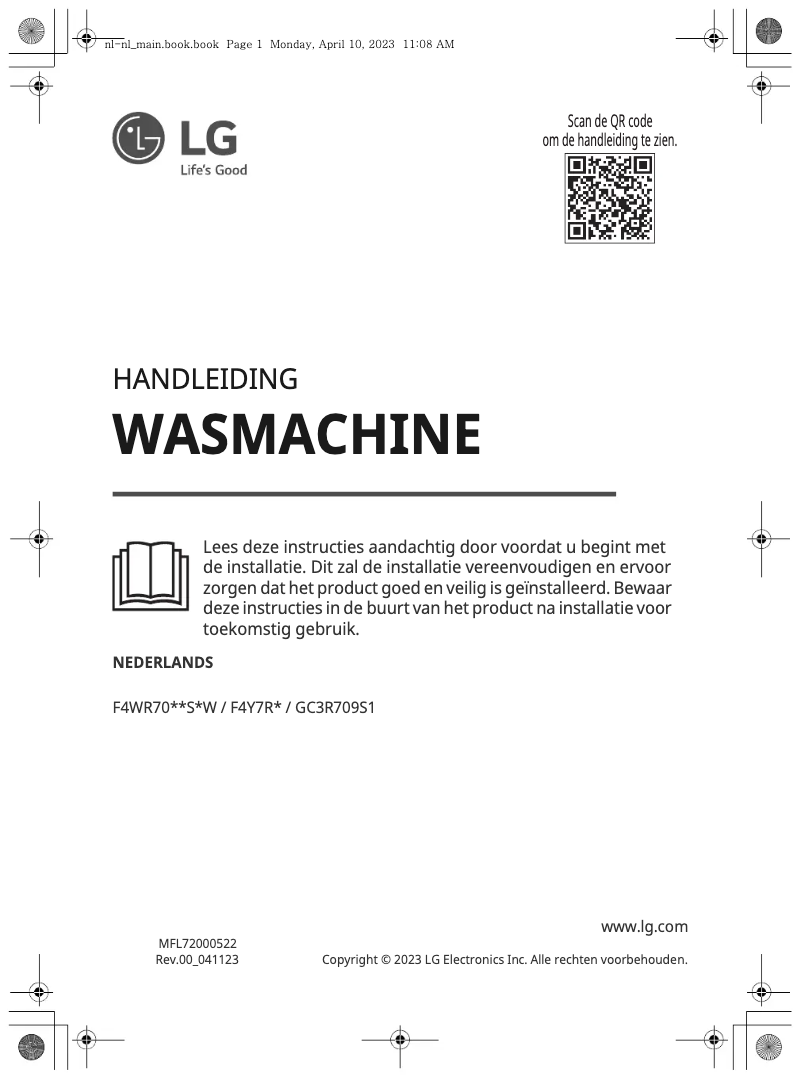 Imagen de la primera página del manual del dispositivo GC3R709S1