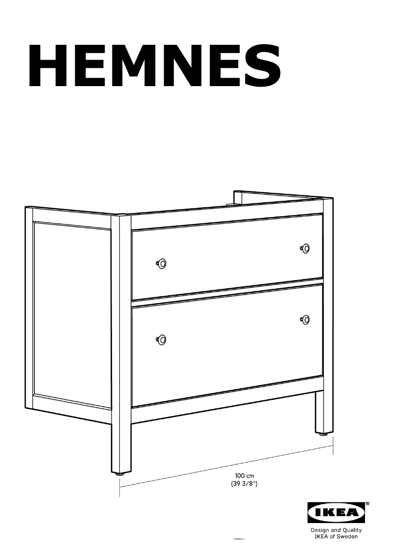 Página 1 del manual Manual de usuario Ikea HEMNES (100x49x89)