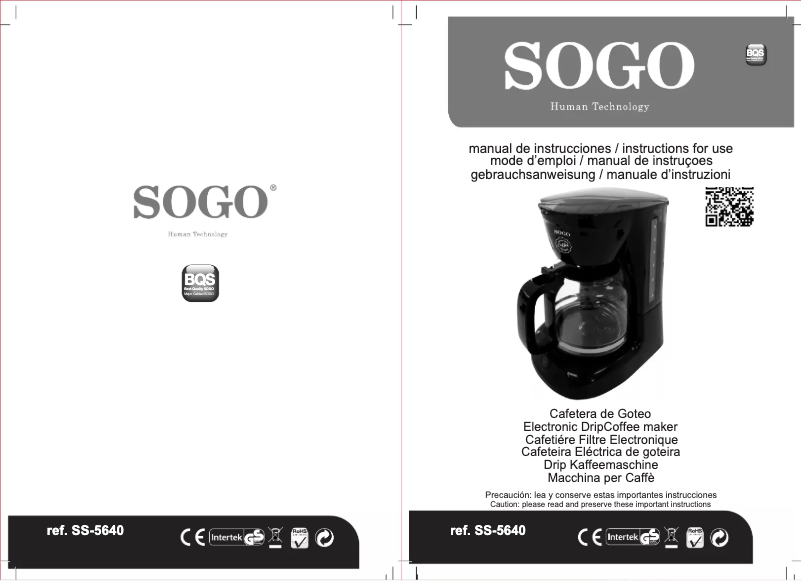 Imagen de la primera página del manual del dispositivo SS-5640