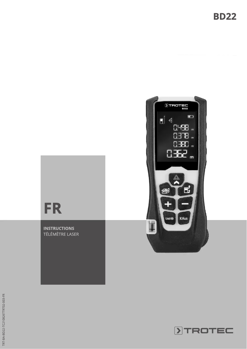 Página 1 del manual Manual de usuario Trotec BD22
