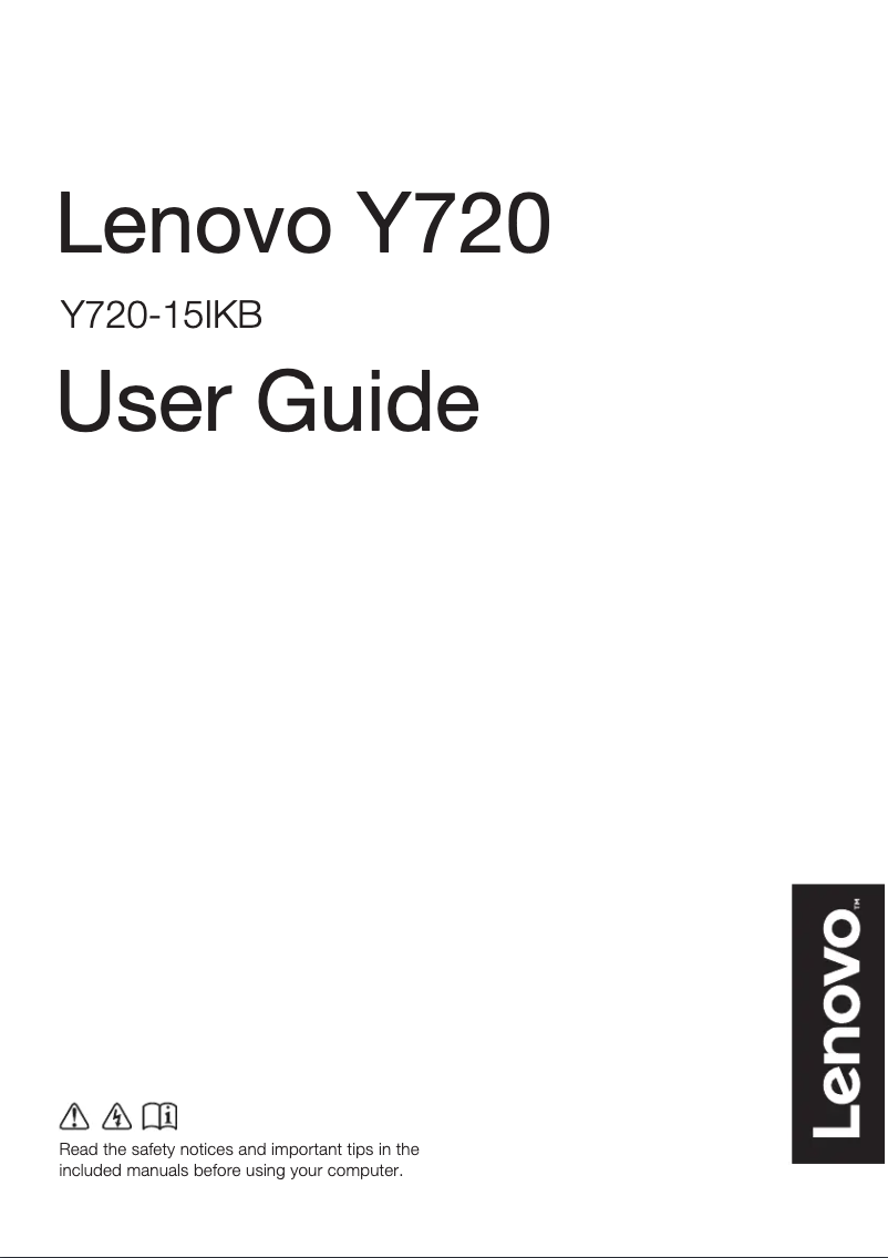 Página nº 1 - Manual de usuario Lenovo Legion Y720