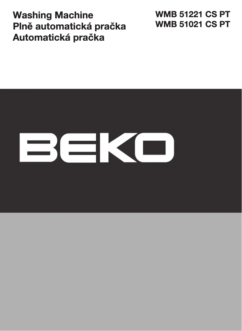 Página 1 del manual Manual de usuario Beko WMB 51021 CS PT